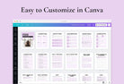 Ladystrategist Printable and Editable Podcast Planner Canva Template instagram canva templates social media templates etsy free canva templates