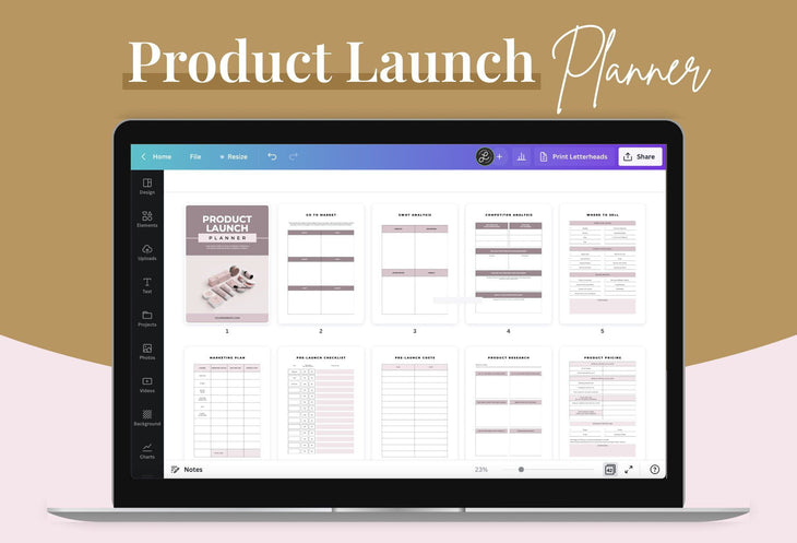 Ladystrategist Product Launch Planner Canva Template instagram canva templates social media templates etsy free canva templates