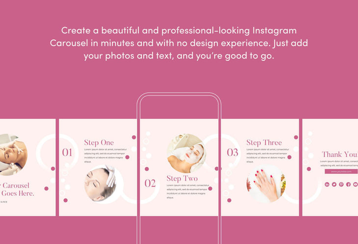 Ladystrategist Rose Carousel Instagram Engagement Booster Canva Template instagram canva templates social media templates etsy free canva templates