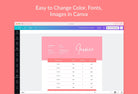 Ladystrategist Roseberry Invoice Canva Template Printable and Editable instagram canva templates social media templates etsy free canva templates