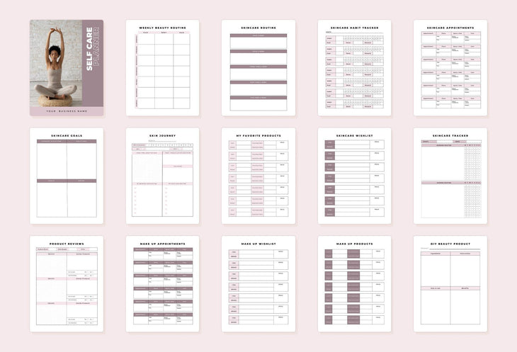 Ladystrategist Self Care Planner Canva Template instagram canva templates social media templates etsy free canva templates