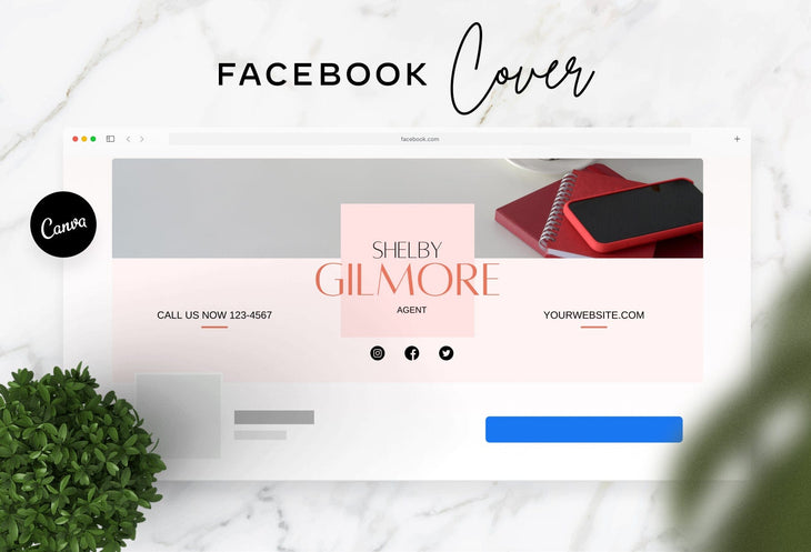 Ladystrategist Shelby Facebook Cover Canva Template instagram canva templates social media templates etsy free canva templates
