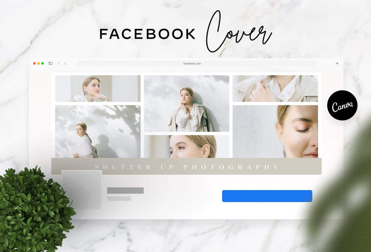 Ladystrategist Shutter Up Facebook Cover for Photographers - Editable Canva Template instagram canva templates social media templates etsy free canva templates