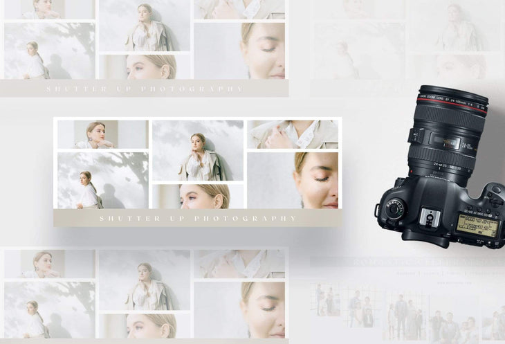 Ladystrategist Shutter Up Facebook Cover for Photographers - Editable Canva Template instagram canva templates social media templates etsy free canva templates