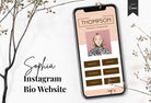 Ladystrategist Sophia Instagram Link in Bio Canva Landing Page Website instagram canva templates social media templates etsy free canva templates