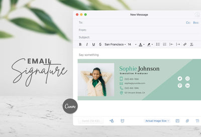 Ladystrategist Sophie Email Signature Template Editable Canva Template Rose Gold instagram canva templates social media templates etsy free canva templates