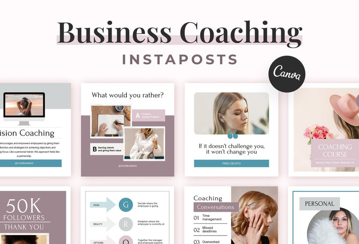 Ladystrategist The Ultimate Coaching Canva Template Kit instagram canva templates social media templates etsy free canva templates