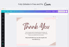 Ladystrategist Tina Printable Thank You Card Packaging Insert Note Canva Template instagram canva templates social media templates etsy free canva templates