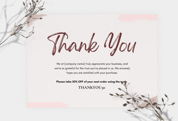 Ladystrategist Tina Printable Thank You Card Packaging Insert Note Canva Template instagram canva templates social media templates etsy free canva templates