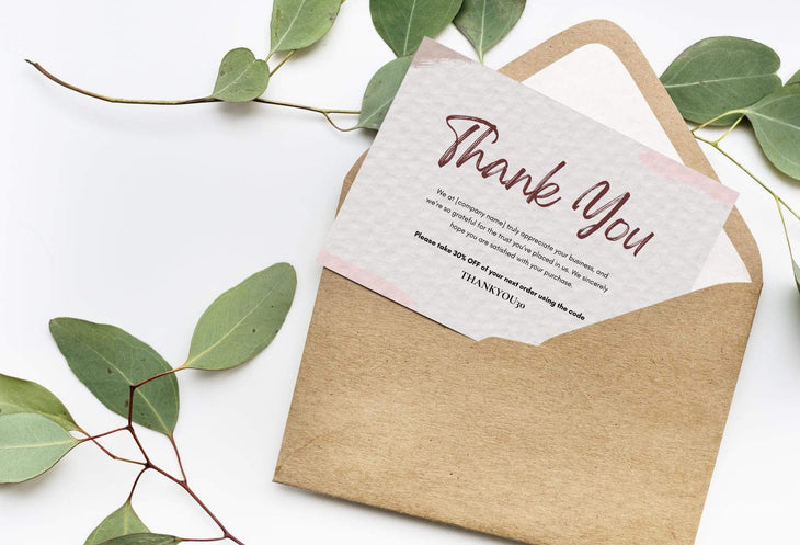 Ladystrategist Tina Printable Thank You Card Packaging Insert Note Canva Template instagram canva templates social media templates etsy free canva templates