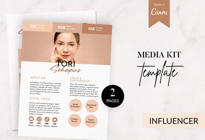 Ladystrategist Tori Schapito Media Kit Canva Template for Influencers instagram canva templates social media templates etsy free canva templates