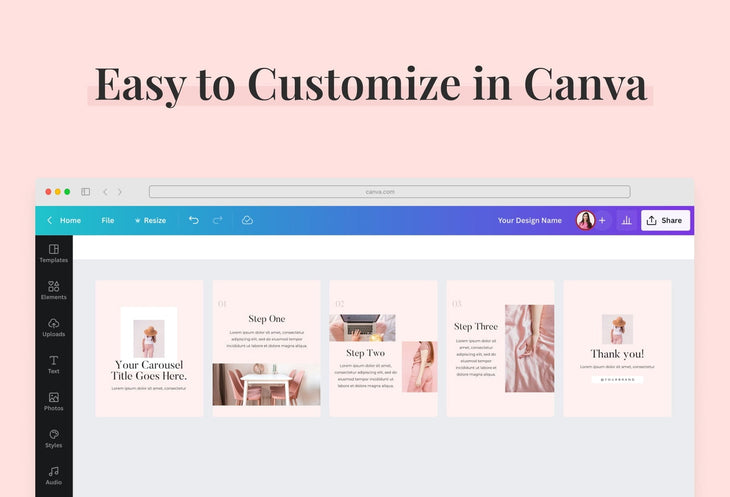 Ladystrategist Twinkle Carousel Instagram Engagement Booster Canva Template instagram canva templates social media templates etsy free canva templates