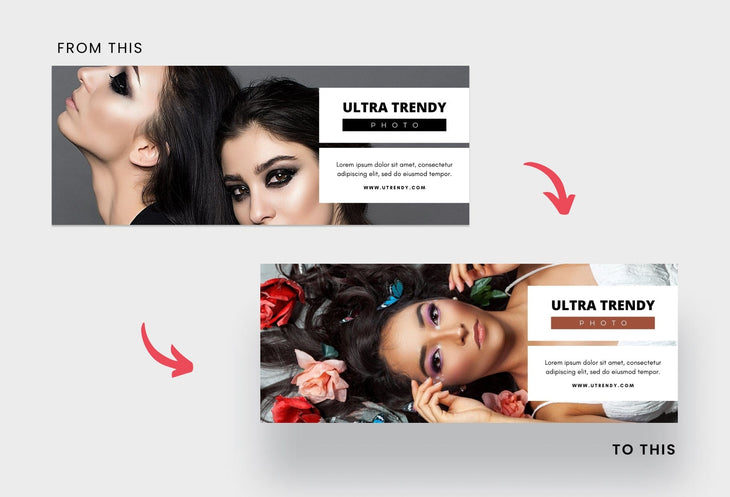 Ladystrategist Ultra Trendy Photo Facebook Cover for Photographers Editable Canva Template instagram canva templates social media templates etsy free canva templates