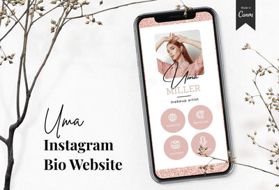 Ladystrategist Uma Instagram Link in Bio Canva Landing Page Website instagram canva templates social media templates etsy free canva templates