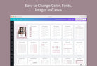 Ladystrategist Weight Loss Planner Canva Template instagram canva templates social media templates etsy free canva templates