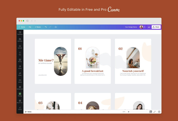 Ladystrategist Willow Educational 6-Page Carousel Canva Template instagram canva templates social media templates etsy free canva templates