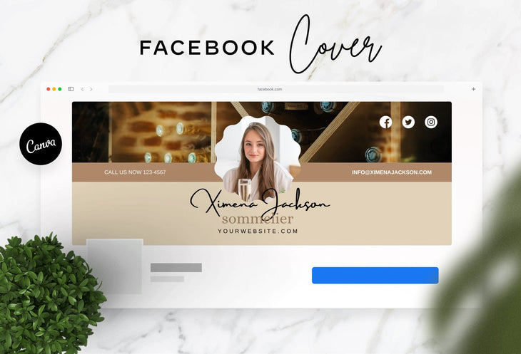 Ladystrategist Ximena Facebook Cover Canva Template instagram canva templates social media templates etsy free canva templates