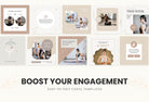 Ladystrategist YOGA Elegant - 97 Done-for-You Yoga Instagram Posts - Fully Editable Canva Templates instagram canva templates social media templates etsy free canva templates