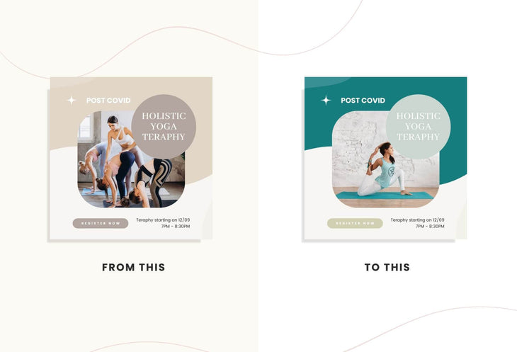 Ladystrategist YOGA Elegant - 97 Done-for-You Yoga Instagram Posts - Fully Editable Canva Templates instagram canva templates social media templates etsy free canva templates