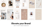 Ladystrategist YOGA Elegant - 97 Done-for-You Yoga Instagram Stories - Fully Editable Canva Templates instagram canva templates social media templates etsy free canva templates