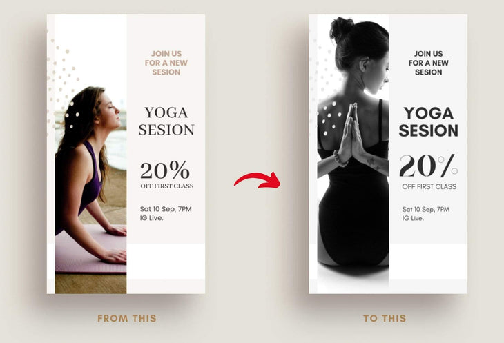 Ladystrategist YOGA Elegant - 97 Done-for-You Yoga Instagram Stories - Fully Editable Canva Templates instagram canva templates social media templates etsy free canva templates