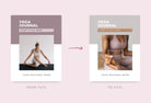 Ladystrategist Yoga Printable and Editable Journal Canva Template instagram canva templates social media templates etsy free canva templates