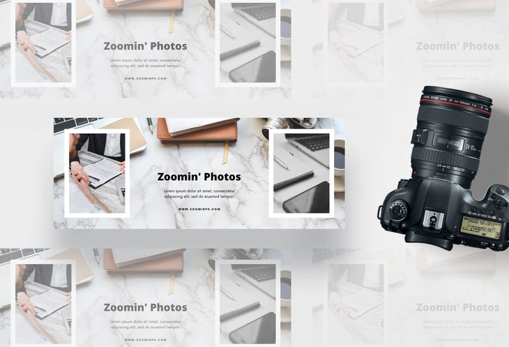 Ladystrategist Zoomin Photos Facebook Cover for Photographers Editable Canva Template instagram canva templates social media templates etsy free canva templates